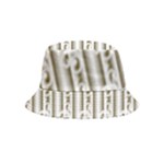 A White And Brown Striped Wallpaper With A Pattern Inside Out Bucket Hat (Kids)