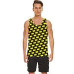 Royalty Inspired Crown Pattern Men s Wide Collar Tank Top