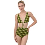 Royalty Inspired Crown Pattern Tied Up Two Piece Swimsuit