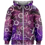 Cosmic Network Geometric Art Kids  Zipper Hoodie Without Drawstring