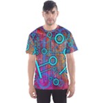 Abstract Tech Galaxy Design Men s Sport Mesh T-Shirt