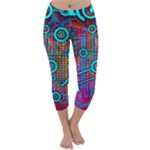 Abstract Tech Galaxy Design Capri Winter Leggings 