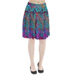 Abstract Tech Galaxy Design Pleated Skirt