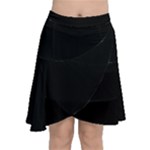 A Black And White Photo Of A Clock Tower Chiffon Wrap Front Skirt