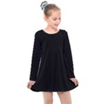 A Black And White Photo Of A Clock Tower Kids  Long Sleeve Dress