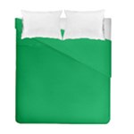 A Green Background With A White Border Duvet Cover Double Side (Full/ Double Size)