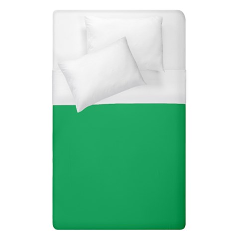 A Green Background With A White Border Duvet Cover (Single Size) from ArtsNow.com