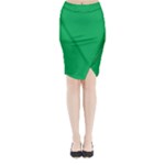 A Green Background With A White Border Midi Wrap Pencil Skirt