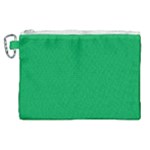 A Green Background With A White Border Canvas Cosmetic Bag (XL)