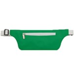 A Green Background With A White Border Active Waist Bag