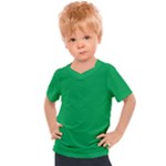 A Green Background With A White Border Kids  Sports T-Shirt