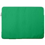 A Green Background With A White Border 17  Vertical Laptop Sleeve Case With Pocket