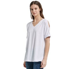 V-Neck Split Shoulder Casual T-Shirt 