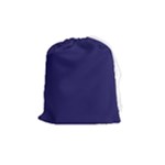 A Blue Background With A Clock On It Drawstring Pouch (Medium)