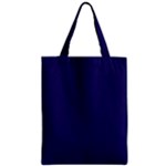 A Blue Background With A Clock On It Zipper Classic Tote Bag