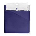 A Blue Background With A Clock On It Duvet Cover Double Side (Full/ Double Size)