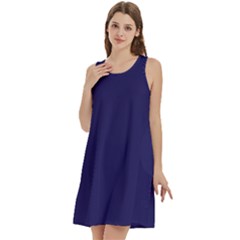 Round Neck Sleeve Casual Dress With Pockets 