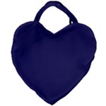 A Blue Background With A Clock On It Giant Heart Shaped Tote