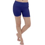 A Blue Background With A Clock On It Lightweight Velour Yoga Shorts