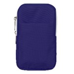 A Blue Background With A Clock On It Waist Pouch (Large)