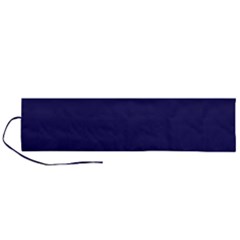 A Blue Background With A Clock On It Roll Up Canvas Pencil Holder (L) from ArtsNow.com