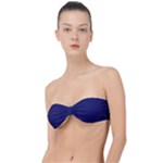 A Blue Background With A Clock On It Classic Bandeau Bikini Top 