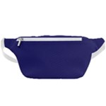 A Blue Background With A Clock On It Waist Bag 