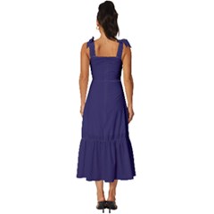 Tie-Strap Tiered Midi Chiffon Dress 