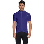 A Blue Background With A Clock On It Men s Short Sleeve Cycling Jersey