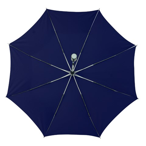 A Blue Background With A Clock On It Automatic Folding Umbrella with Case (Medium) from ArtsNow.com