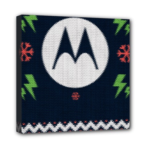 Ugly Sweater Moto, Motorola, Mini Canvas 8  x 8  (Stretched) from ArtsNow.com