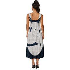 Square Neckline Tiered Midi Dress 