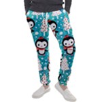 Blue Penguin Pattern, Adoxali, Christmas, Cute Men s Jogger Sweatpants