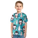 Blue Penguin Pattern, Adoxali, Christmas, Cute Kids  Sport Mesh T-Shirt