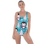 Blue Penguin Pattern, Adoxali, Christmas, Cute Bring Sexy Back Swimsuit