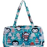 Blue Penguin Pattern, Adoxali, Christmas, Cute Multi Function Bag