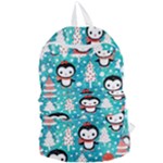 Blue Penguin Pattern, Adoxali, Christmas, Cute Foldable Lightweight Backpack