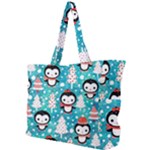 Blue Penguin Pattern, Adoxali, Christmas, Cute Simple Shoulder Bag