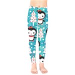 Blue Penguin Pattern, Adoxali, Christmas, Cute Kids  Classic Winter Leggings