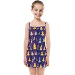 Gold And Blue Trees, Adoxali, Christmas Kids  Summer Sun Dress