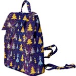 Gold And Blue Trees, Adoxali, Christmas Buckle Everyday Backpack