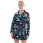 Holiday Season Pattern Women s Long Sleeve Casual Dress