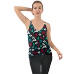 Holiday Season Pattern Chiffon Cami