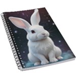 White bunny 5.5  x 8.5  Notebook