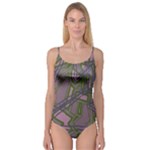 Vibrant Collage Vibes Print Camisole Leotard 