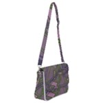 Vibrant Collage Vibes Print Shoulder Bag with Back Zipper