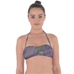 Vibrant Collage Vibes Print Tie Back Bikini Top