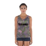 Vibrant Collage Vibes Print Sport Tank Top 