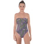 Vibrant Collage Vibes Print Tie Back One Piece Swimsuit