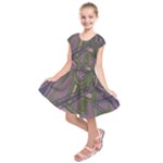 Vibrant Collage Vibes Print Kids  Short Sleeve Dress